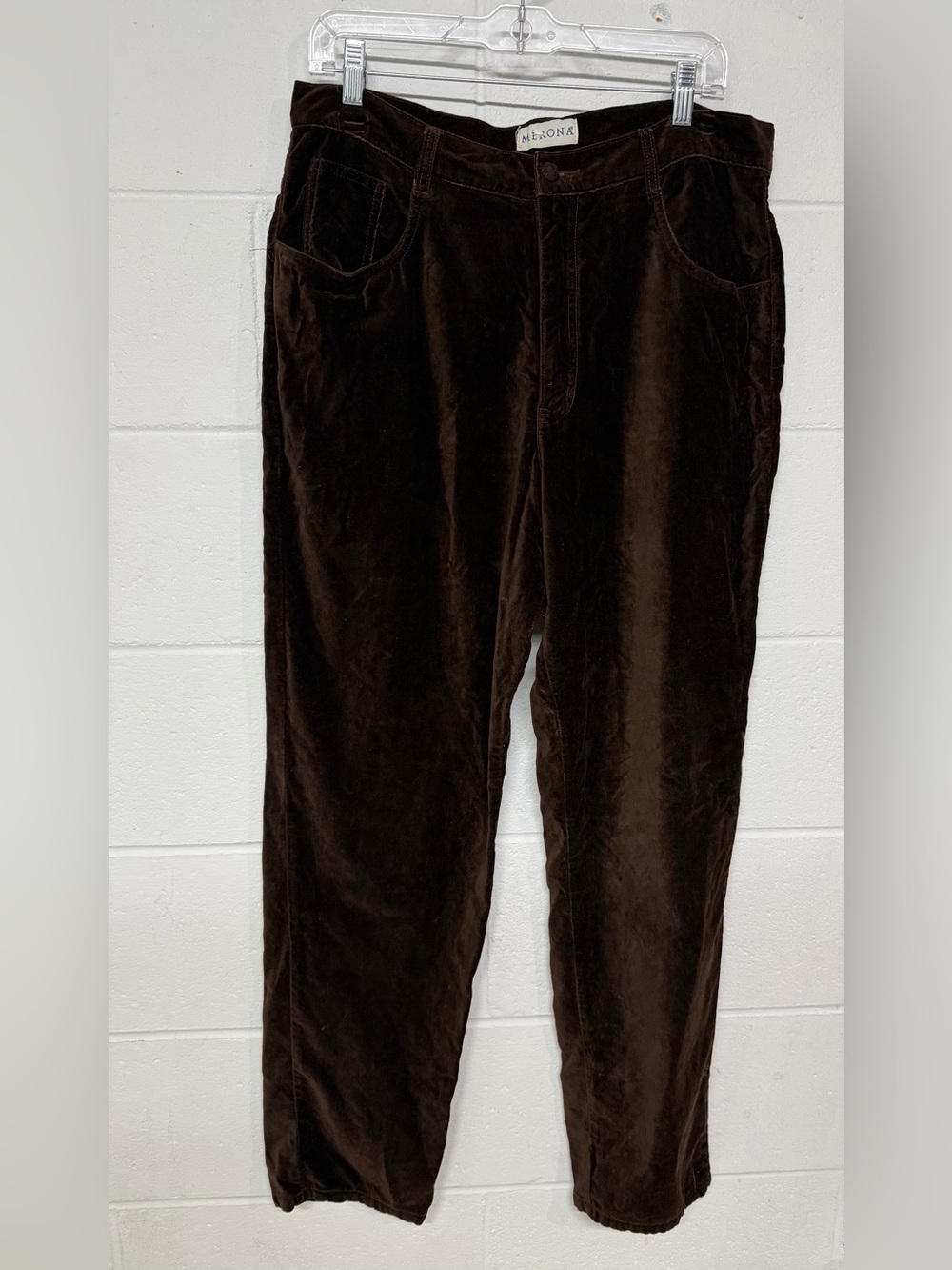 Merona women's Brown velvet Pants - Straight Leg size 16